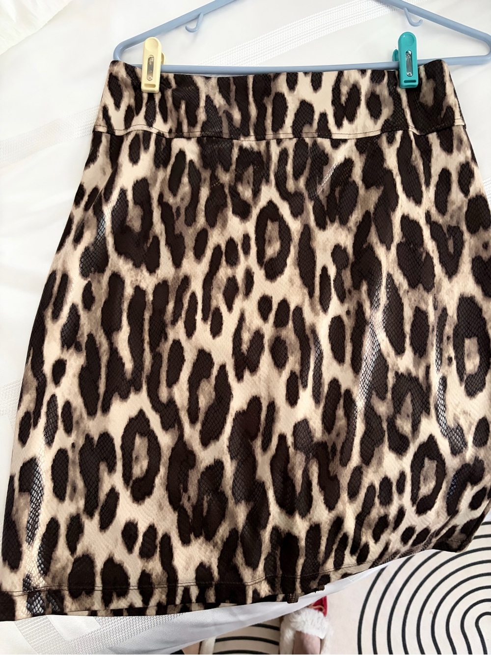 Chico's Leopard Print Mini Skirt - Brown and Cream